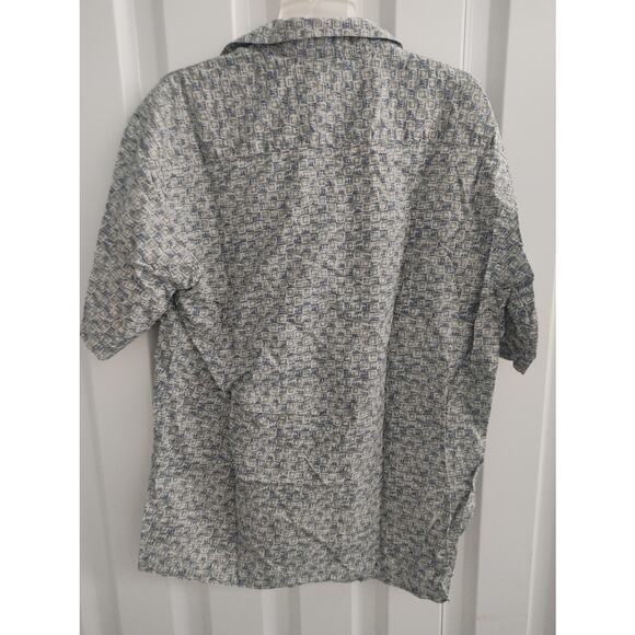 Vintage Burma Bibas Men's Shirt Abstract Large Geometric - Picture 4 of 4